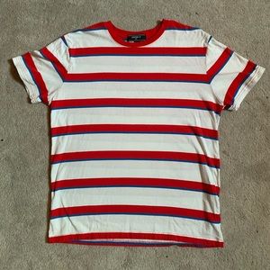 Red white and blue striped shirt
